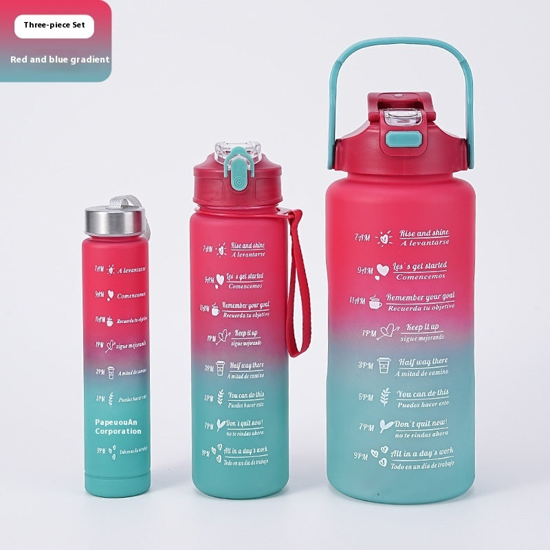 Three-piece Gradient Plastic Cup Outdoor Sports