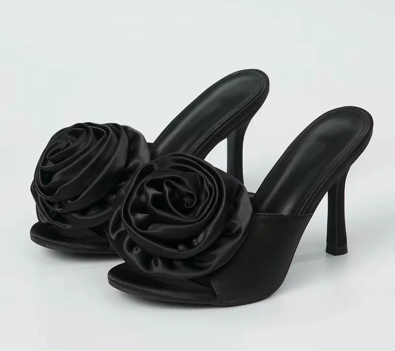 Silk Flower Heels