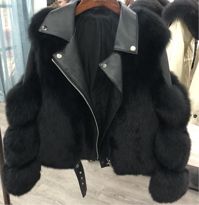 High Fox Fur Coat