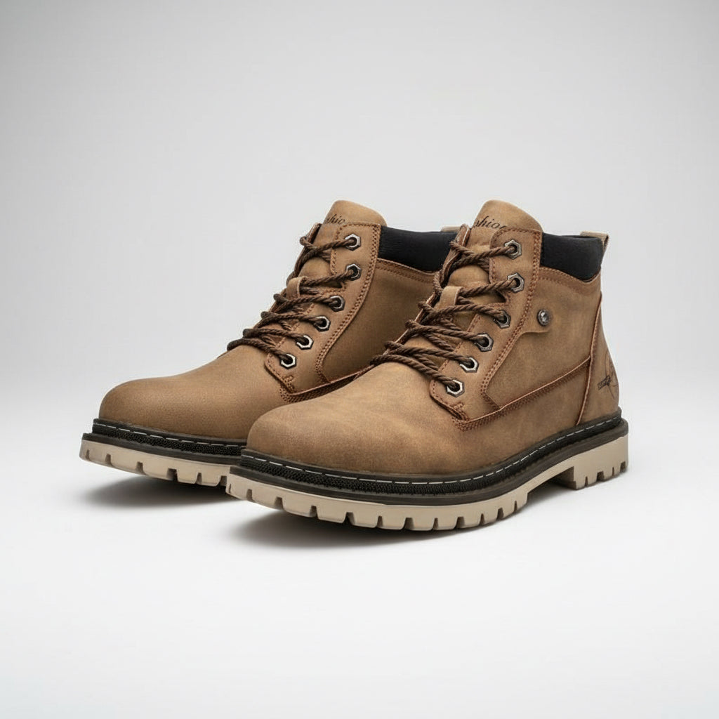 Casual High Top Leather Tooling Shoes Men