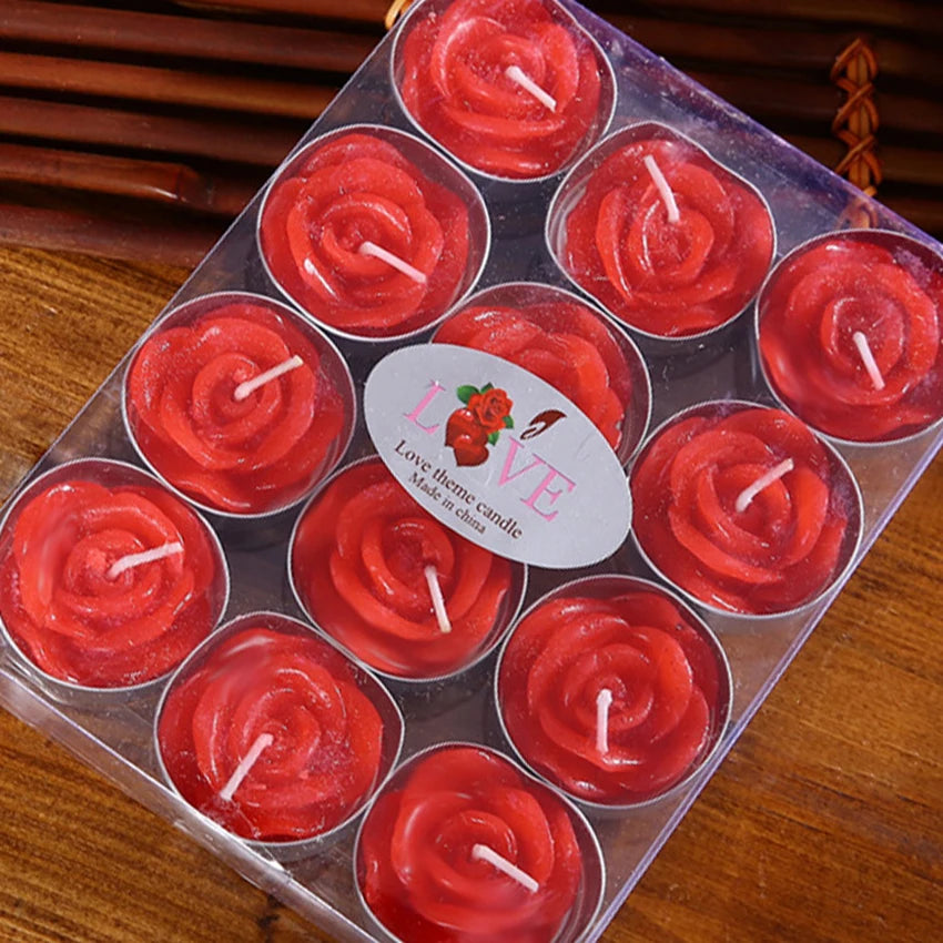 Flower Shaped Candles Set