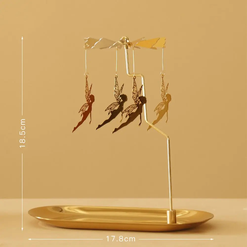 Gold Rotating Spinning Candle Holder