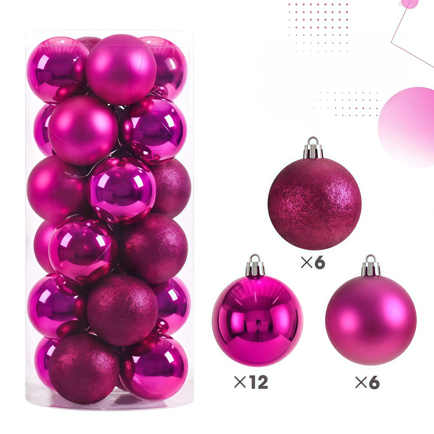 24pcs 3cm Christmas Balls Christmas Decorations