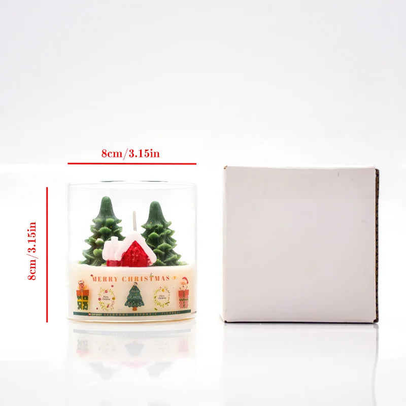 Christmas Tree House Candle | Christmas Decorative Candle | Christmas Gif