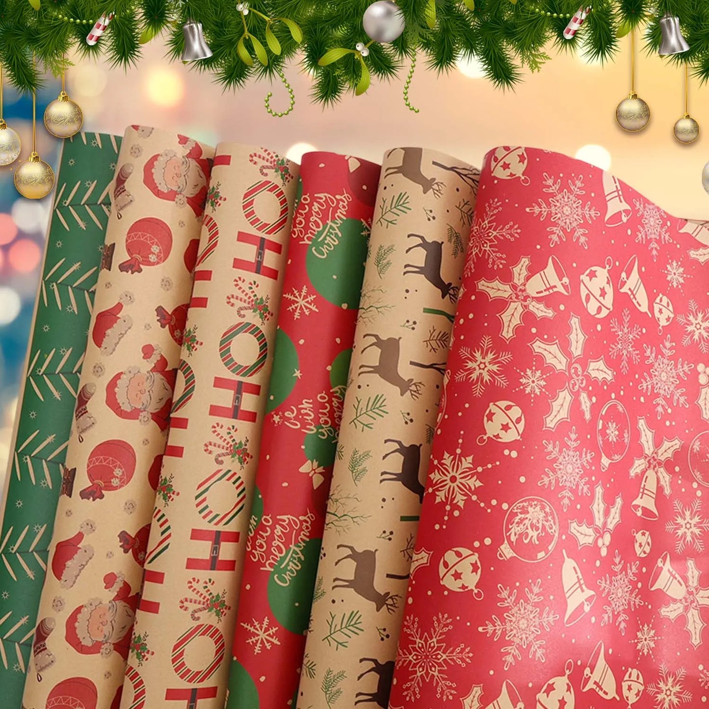 Christmas Kraft Wrapping Paper