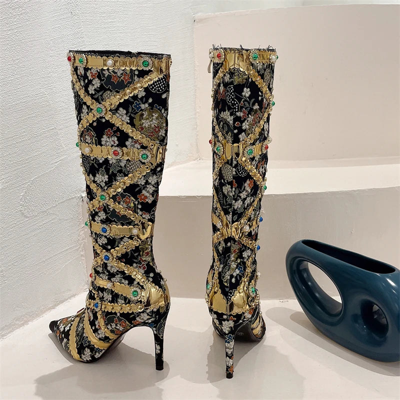 Gemstone Crystal Heels