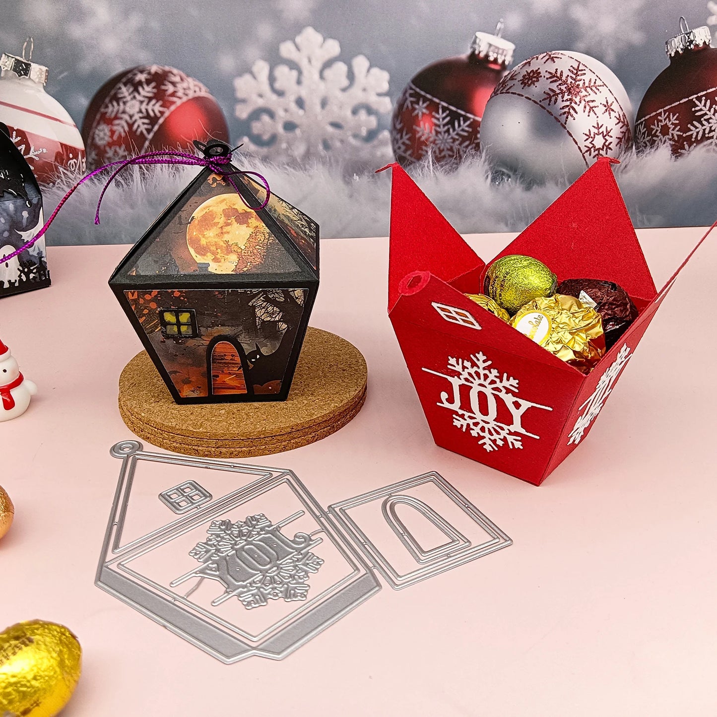Christmas Holiday Lamp Gift Box Candy Box