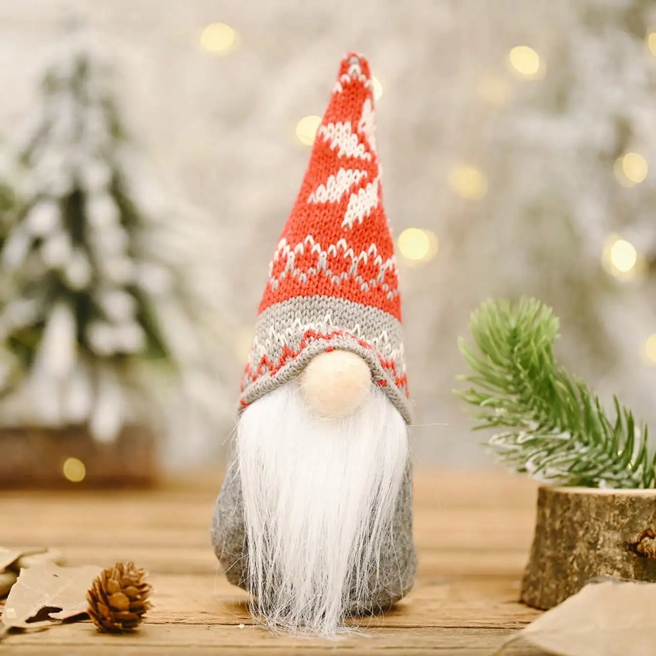Christmas Decoration Gnome Doll Snowflake Knitted