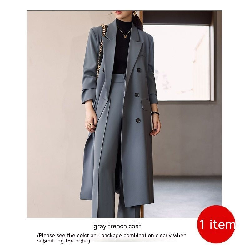 Women's Spring And Autumn High-grade Long Trench Coat