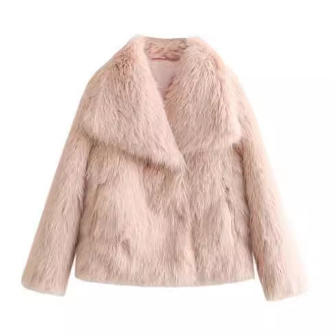 Winter Warm Thicken Fluffy Lapel Jacket
