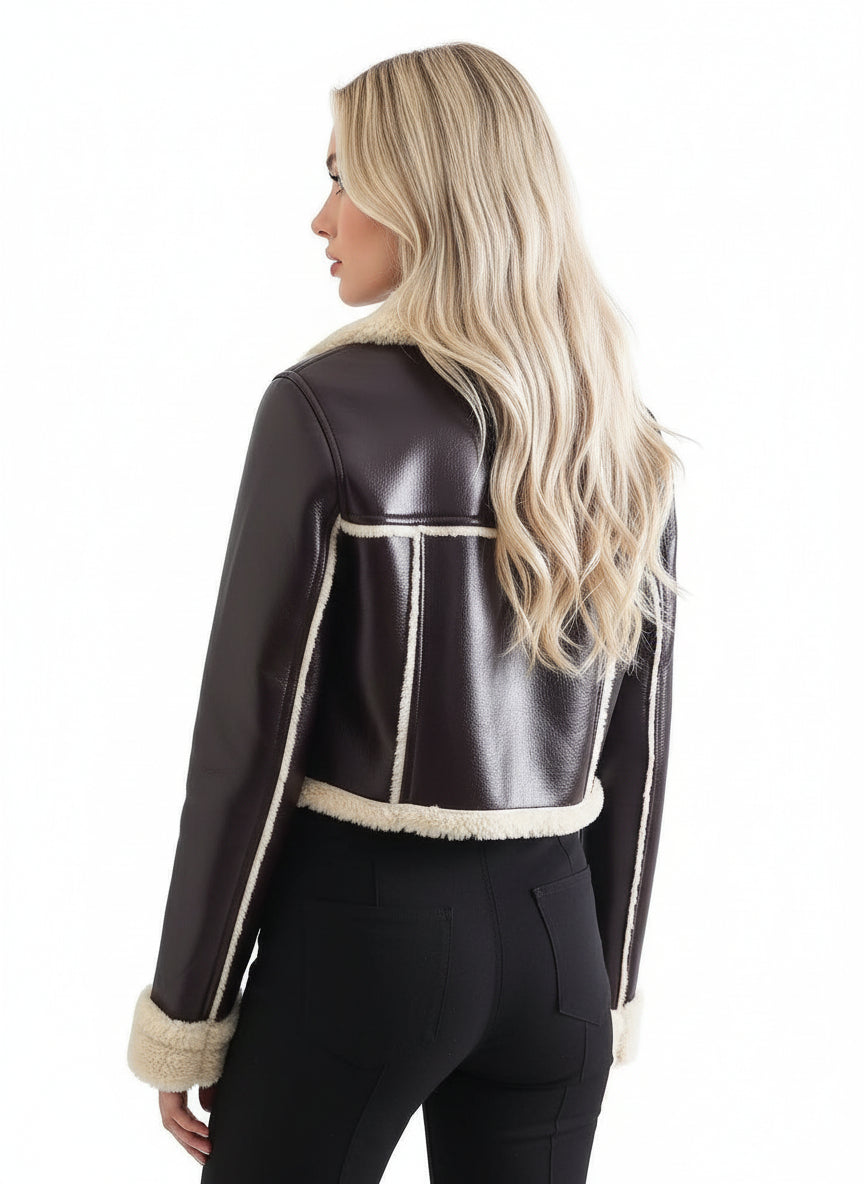 Women's Short Lapel Long Sleeve Slim Fashion Personality Jacket Jacket