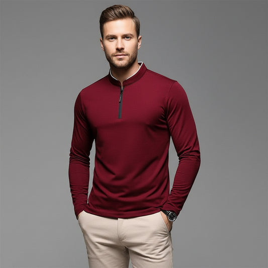 Half High Collar Cotton Men Autumn Clothes
