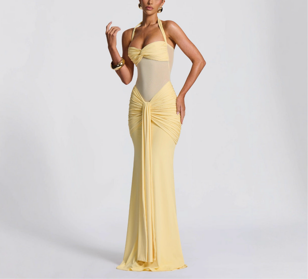 Women's Ribbon Slim-fit Sheath Dress