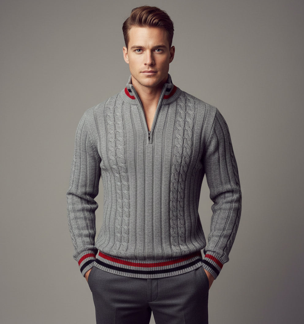 High Necked Knitted Shirt