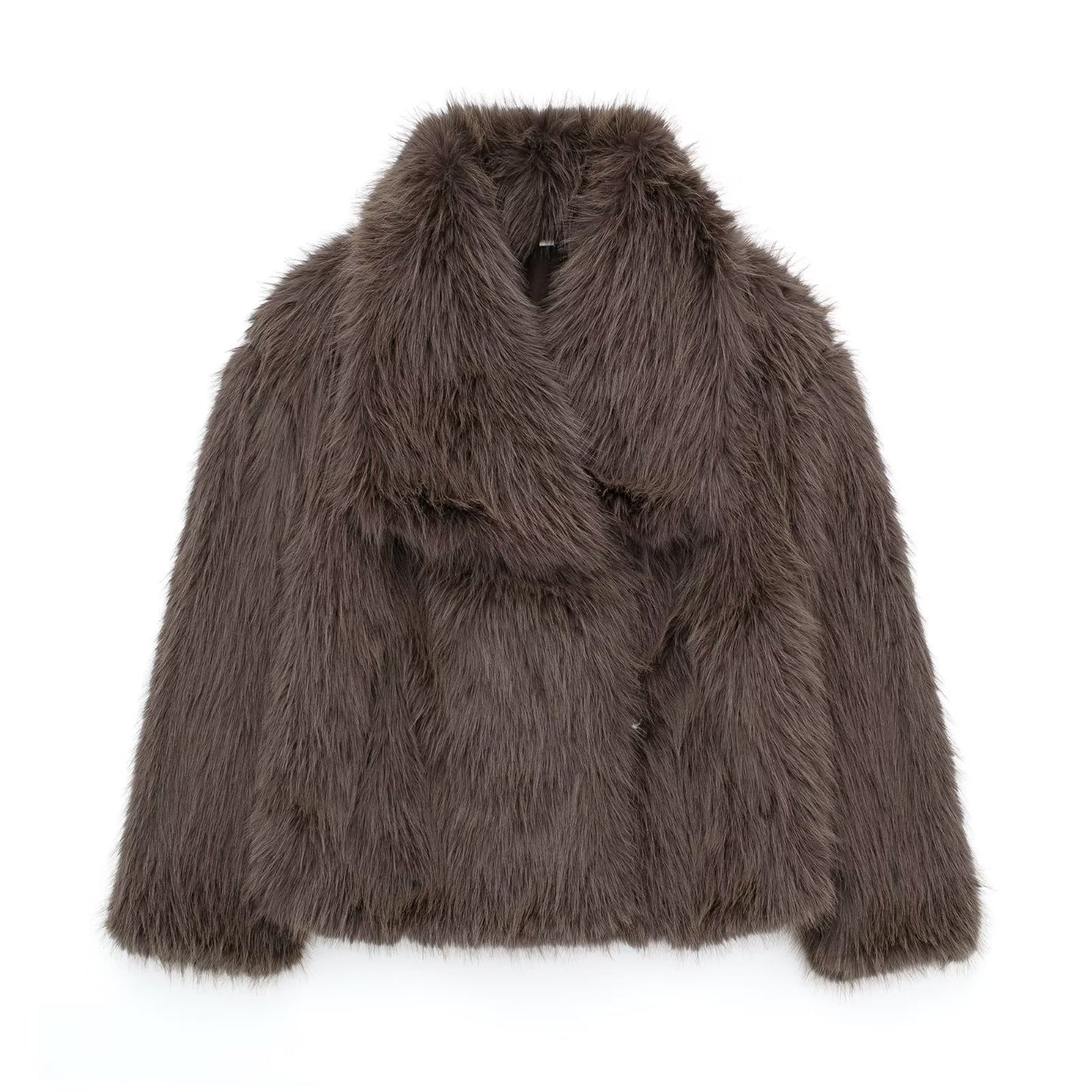 Winter Warm Thicken Fluffy Lapel Jacket