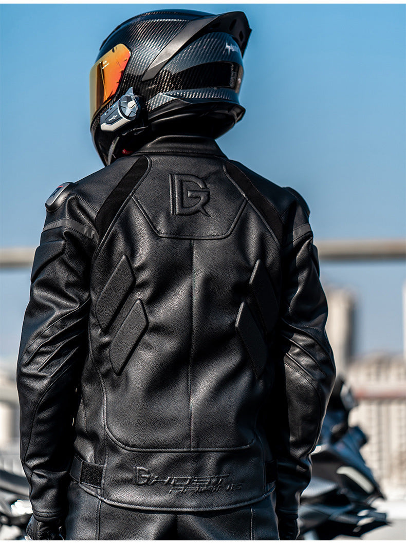 Wind-proof Motorcycle Leather Pants Suit