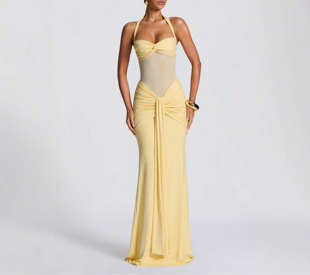 Women's Ribbon Slim-fit Sheath Dress
