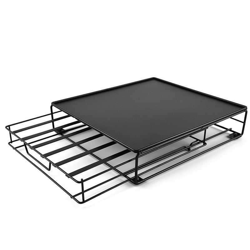 Wrought Iron American Coffee Machine Base Drawer Storage Box