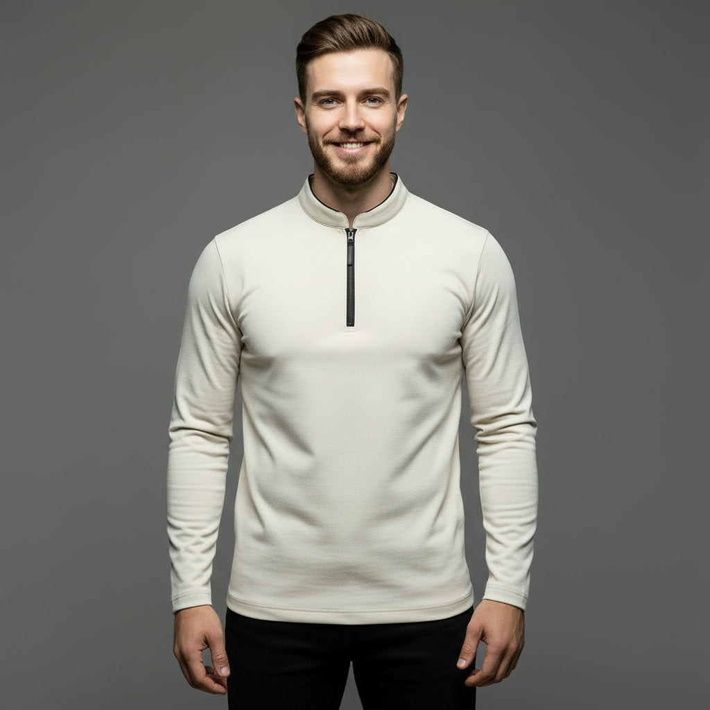 Half High Collar Cotton Men Autumn Clothes