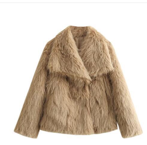 Winter Warm Thicken Fluffy Lapel Jacket