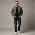 Men's Striped Zip-up Jacket With Pockets Fashion Casual Outerwear Sports Baseball Clothing Spring And Fall