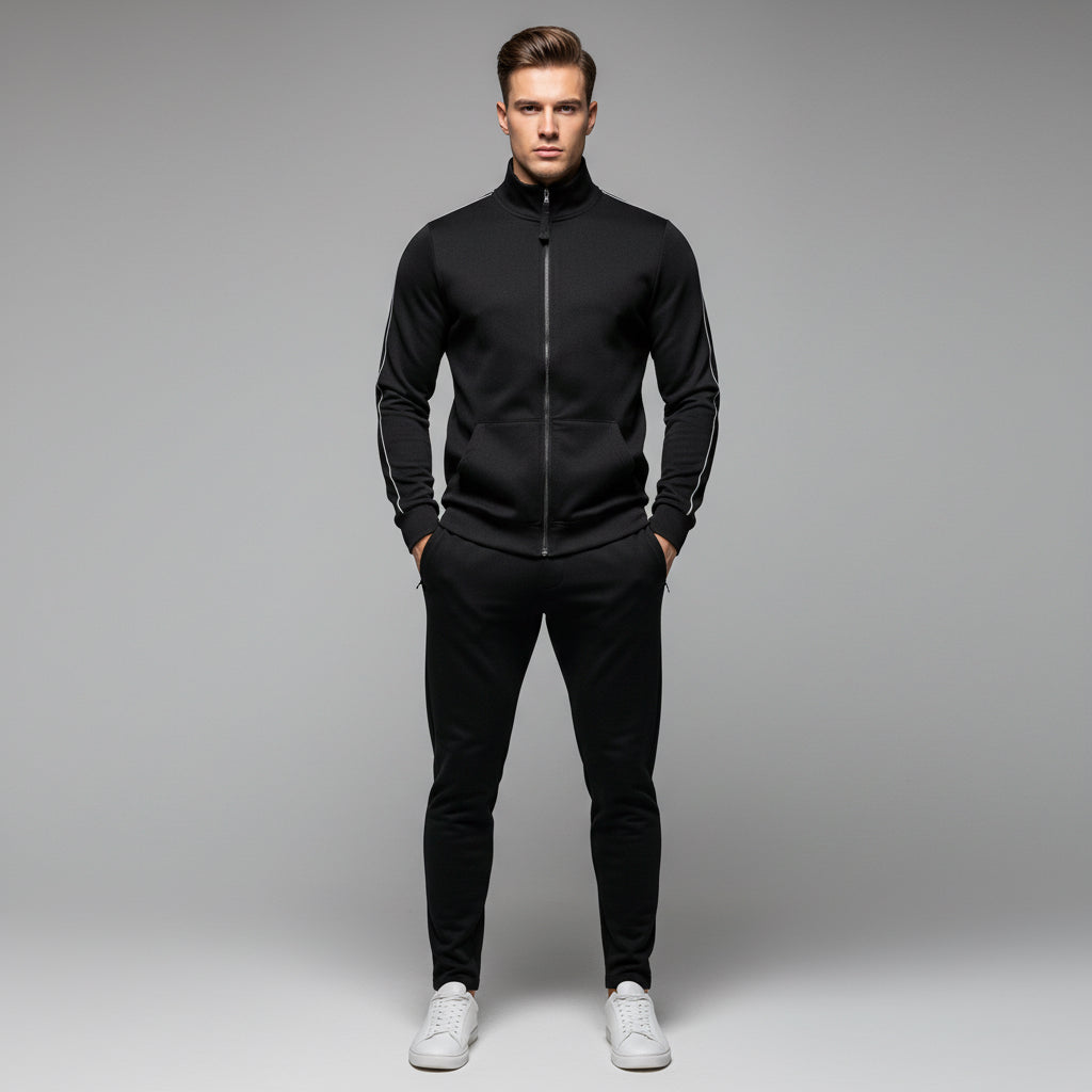 All-matching Men's Sports Contrast Color Casual Cardigan