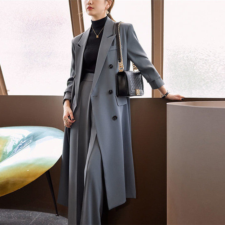 Women's Spring And Autumn High-grade Long Trench Coat