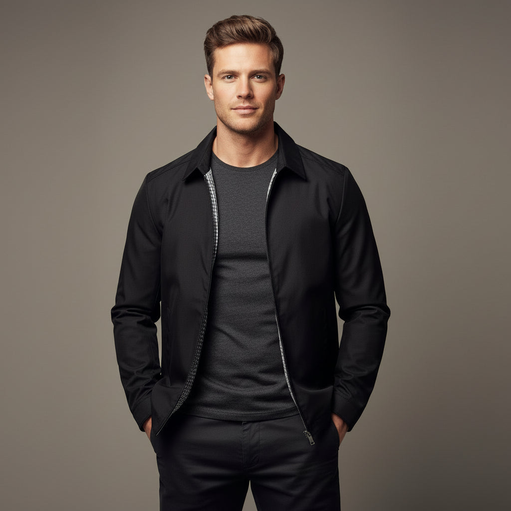 Coat Men's Jacket Solid Color Loose Lapel