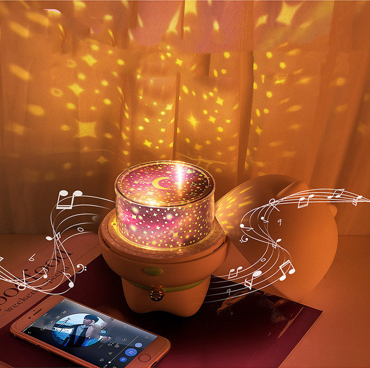 Rotate Star Projector Lamp LED Night Light Bluetooth Speaker Remote Control Timer Touch Lamp for Children Kids Bedroom Gifts