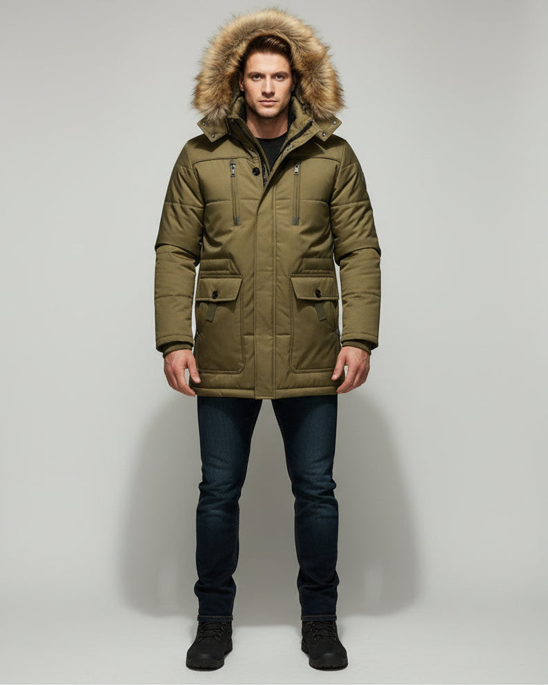 Down Parka Men Winter Jacket Hooded Down Coat