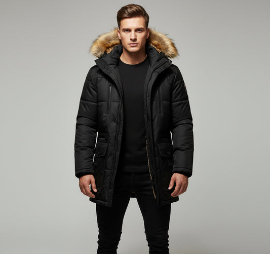 Down Parka Men Winter Jacket Hooded Down Coat