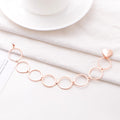 Heart Finger Ring Bracelet 2 in 1 Women Jewellery