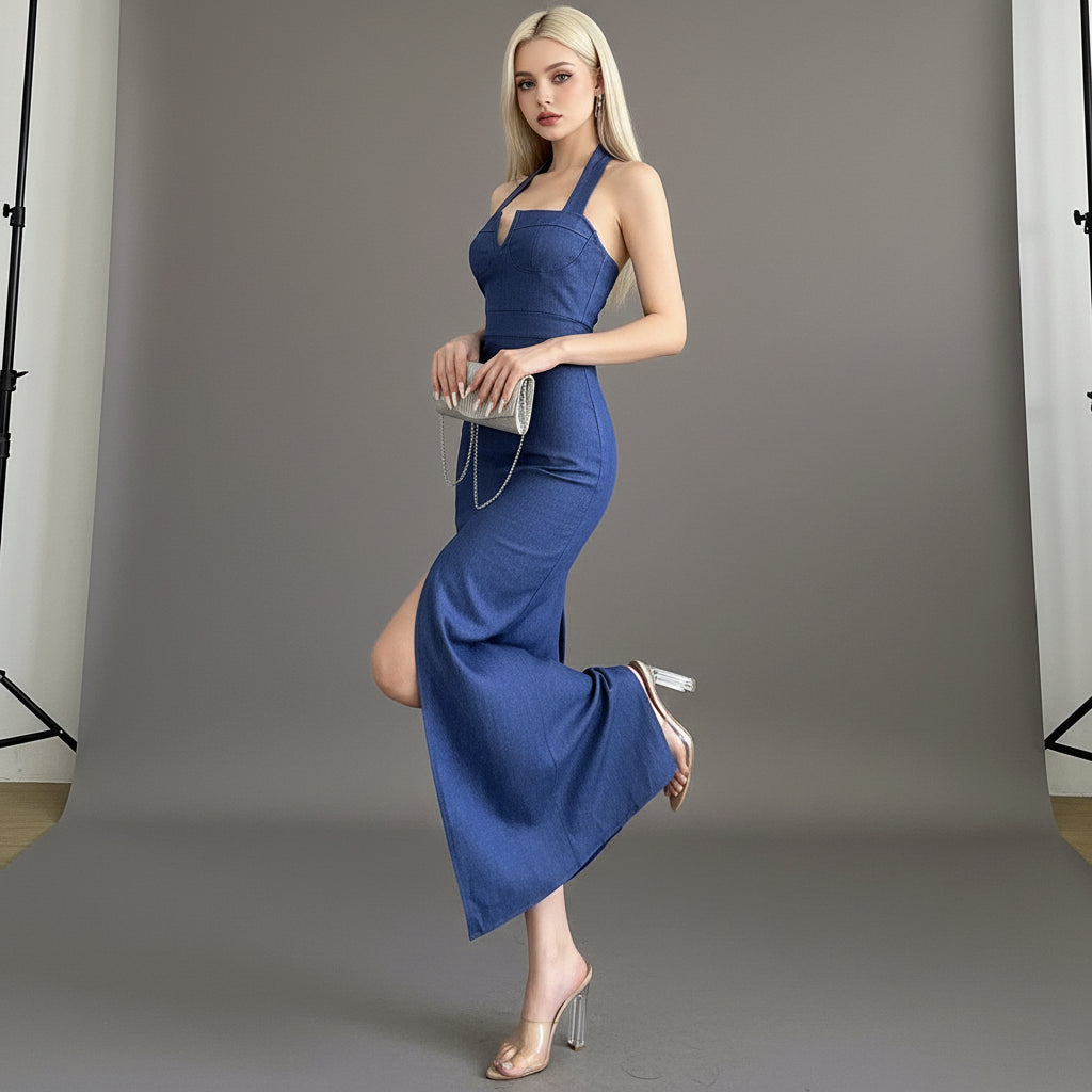 Denim Slim-fit Dress