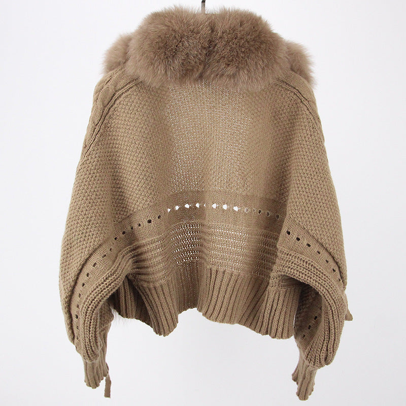 New Autumn Sweater Fox Fur Fur Cardigan Coat For Women