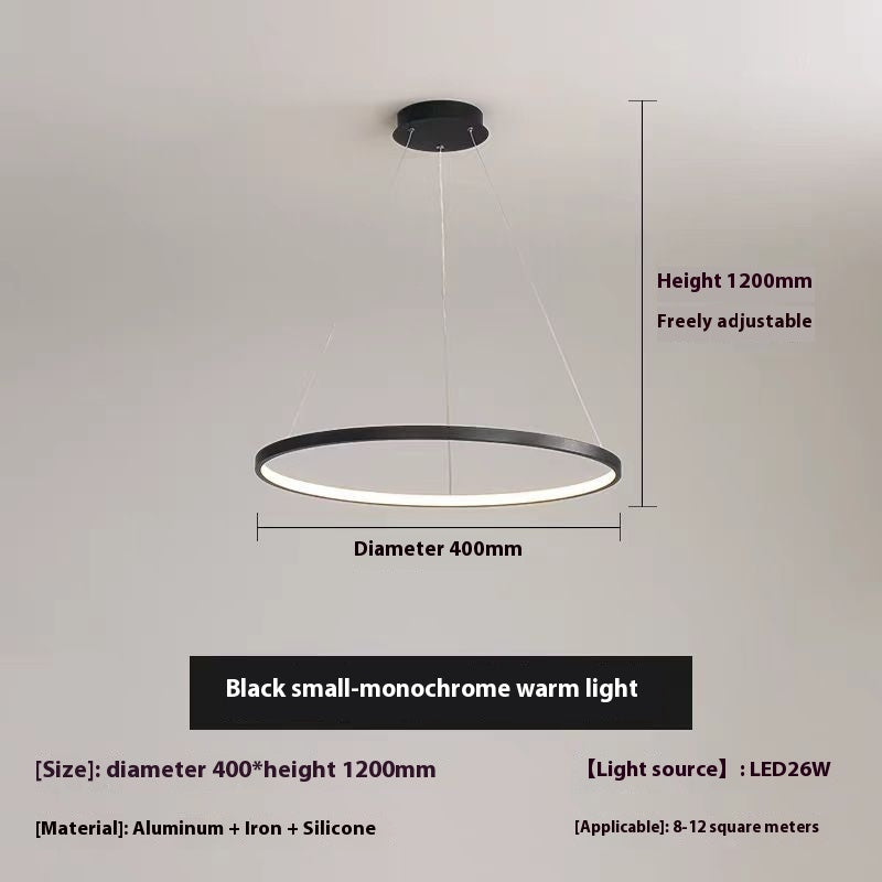 Modern Pole Ring Light LED Chandelier