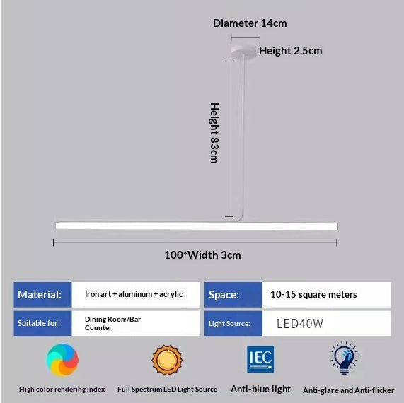 Nordic Linear Pendant Light