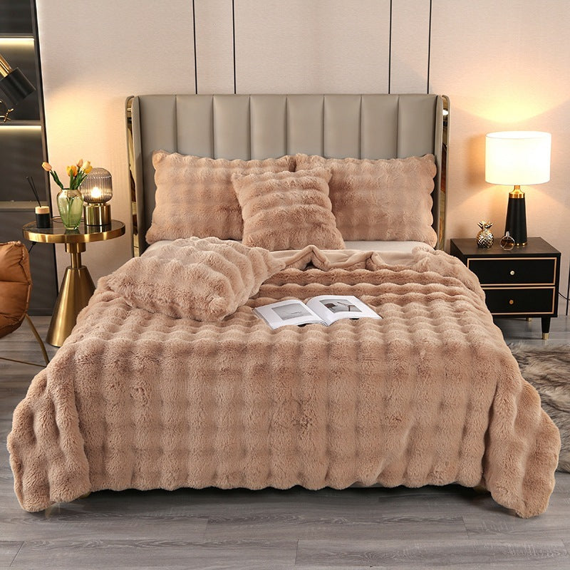 Rabbit Plush Blanket Sofa Cover Leisure Blanket