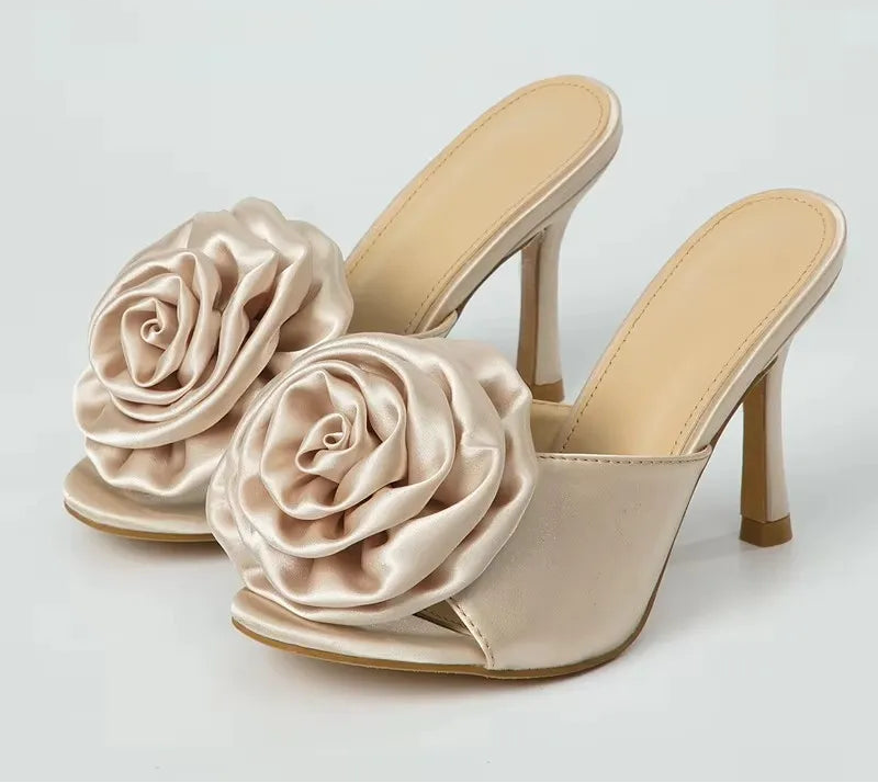 Silk Flower Heels