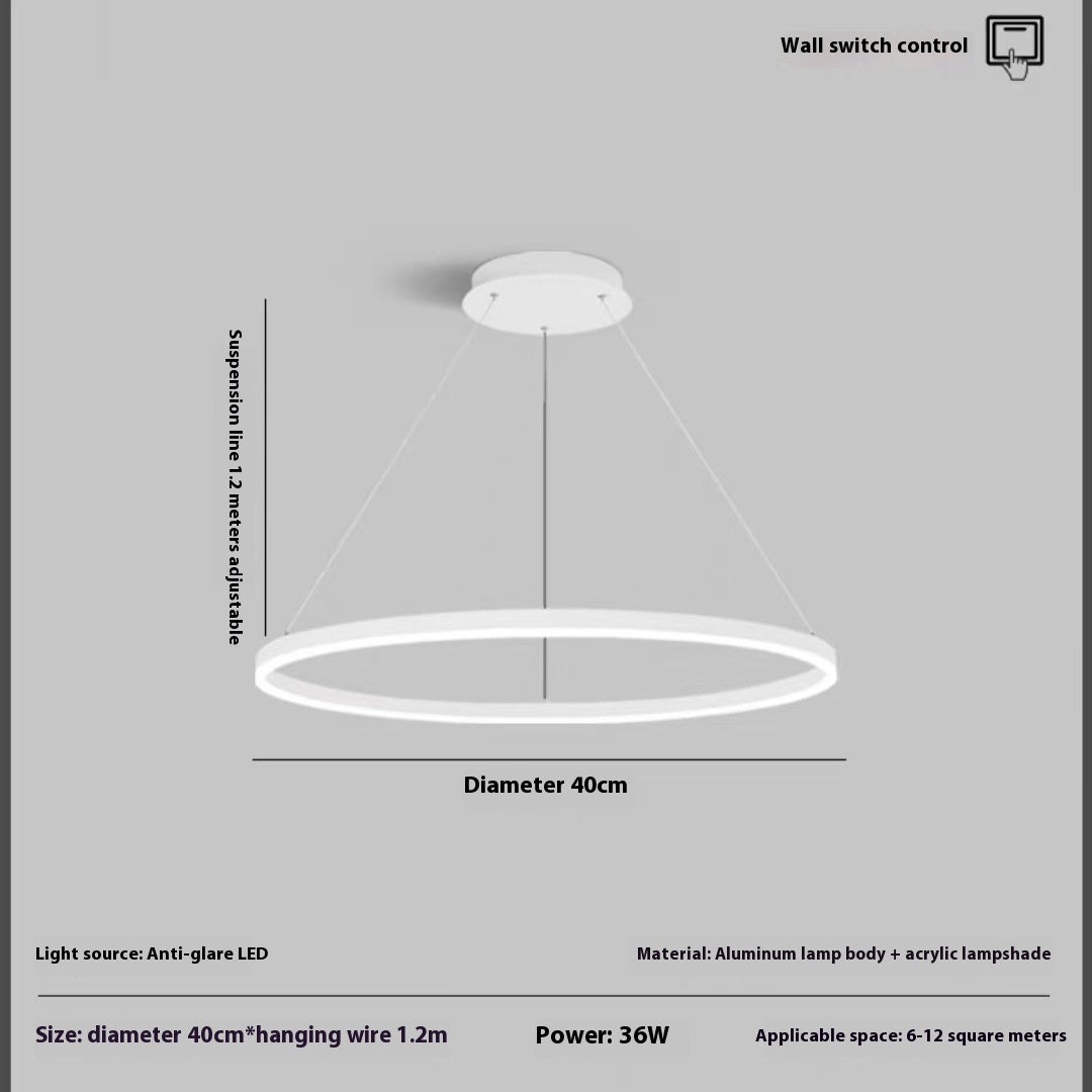 Modern Pole Ring Light LED Chandelier