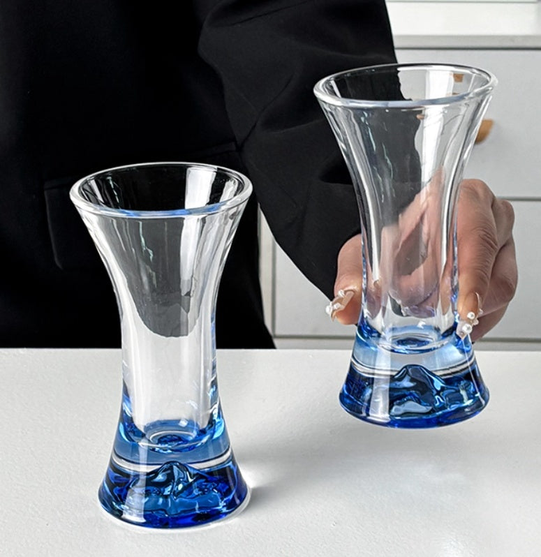 Good-looking Waist-tight Mountain Viewing Cup Ins Style Crystal Glass