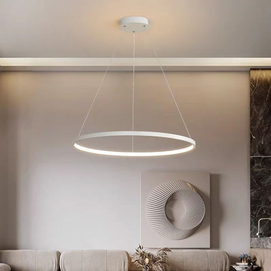 Modern Pole Ring Light LED Chandelier