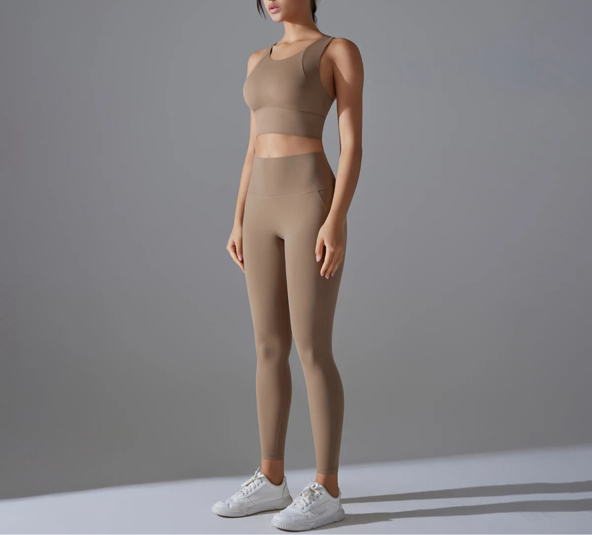 Yoga Set Women's Tracksuit Women Fitness Crop Top Shockproof Sports Bras Yoga Gym Running Pants Sportswear Running Fitness Yoga