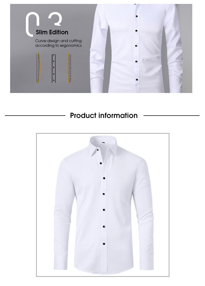 Men's Full Elastic Force Non-ironing Anti-wrinkle Business Shirt