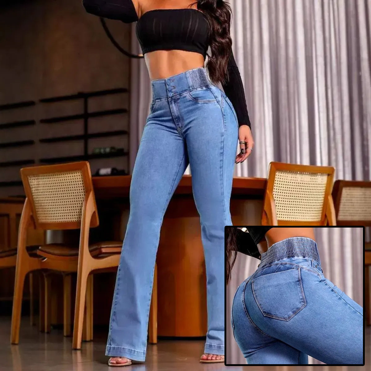 Elegant High Waist Jeans