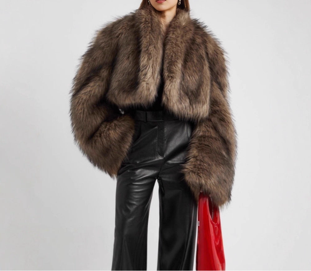 Vintage Fur Coat Short Ladies