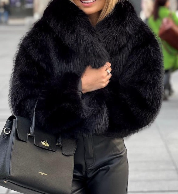 Winter Warm Thicken Fluffy Lapel Jacket