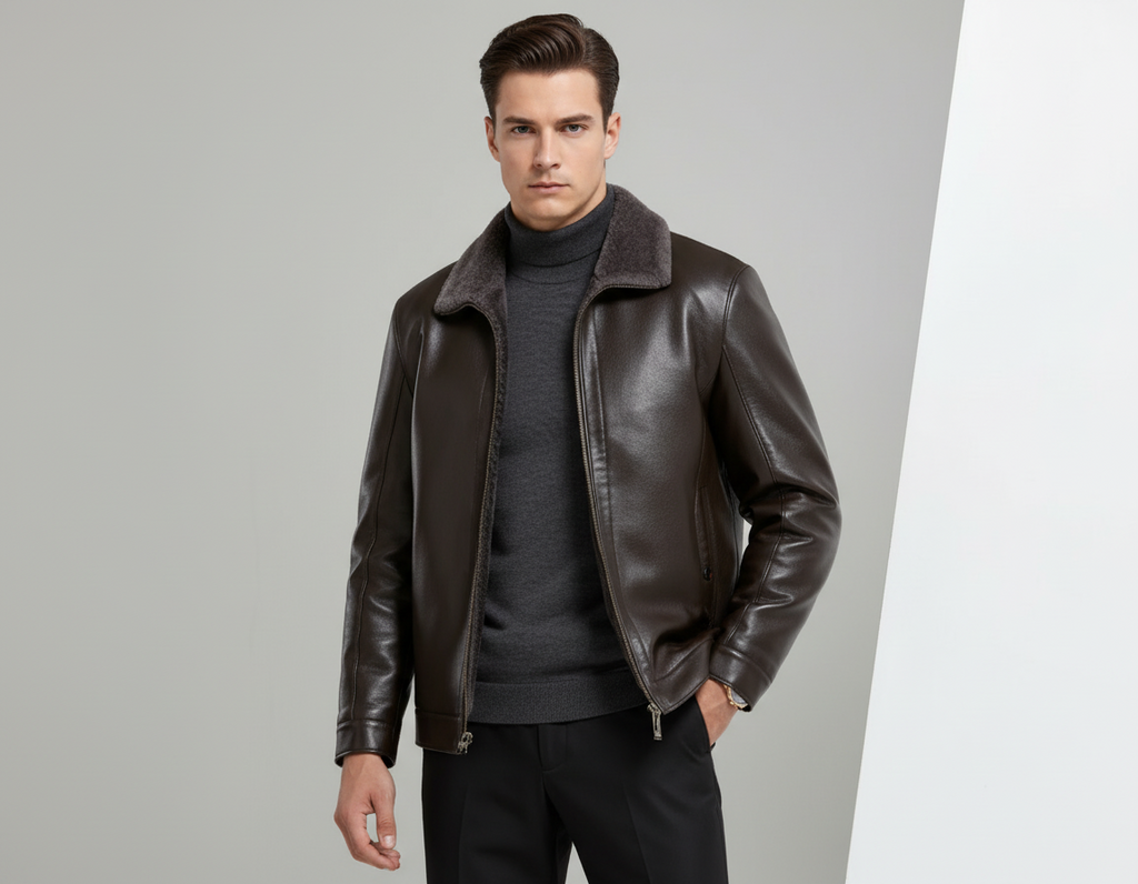 Leather Jacket With Fur