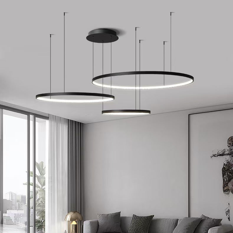 Modern Pole Ring Light LED Chandelier