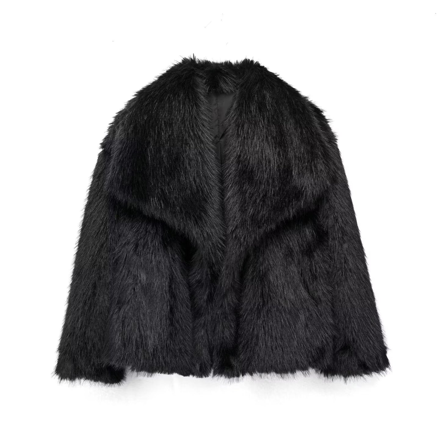 Winter Warm Thicken Fluffy Lapel Jacket