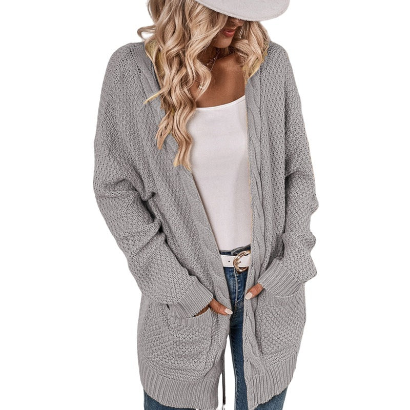 Loose Women's Twisted Rope Cardigan Coat